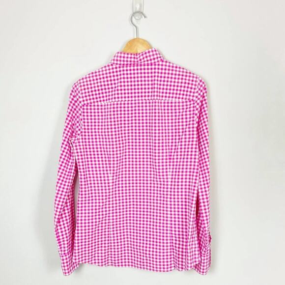 J. Crew 2 Perfect Shirt Pink Gingham Check Button Up - Picture 8 of 8